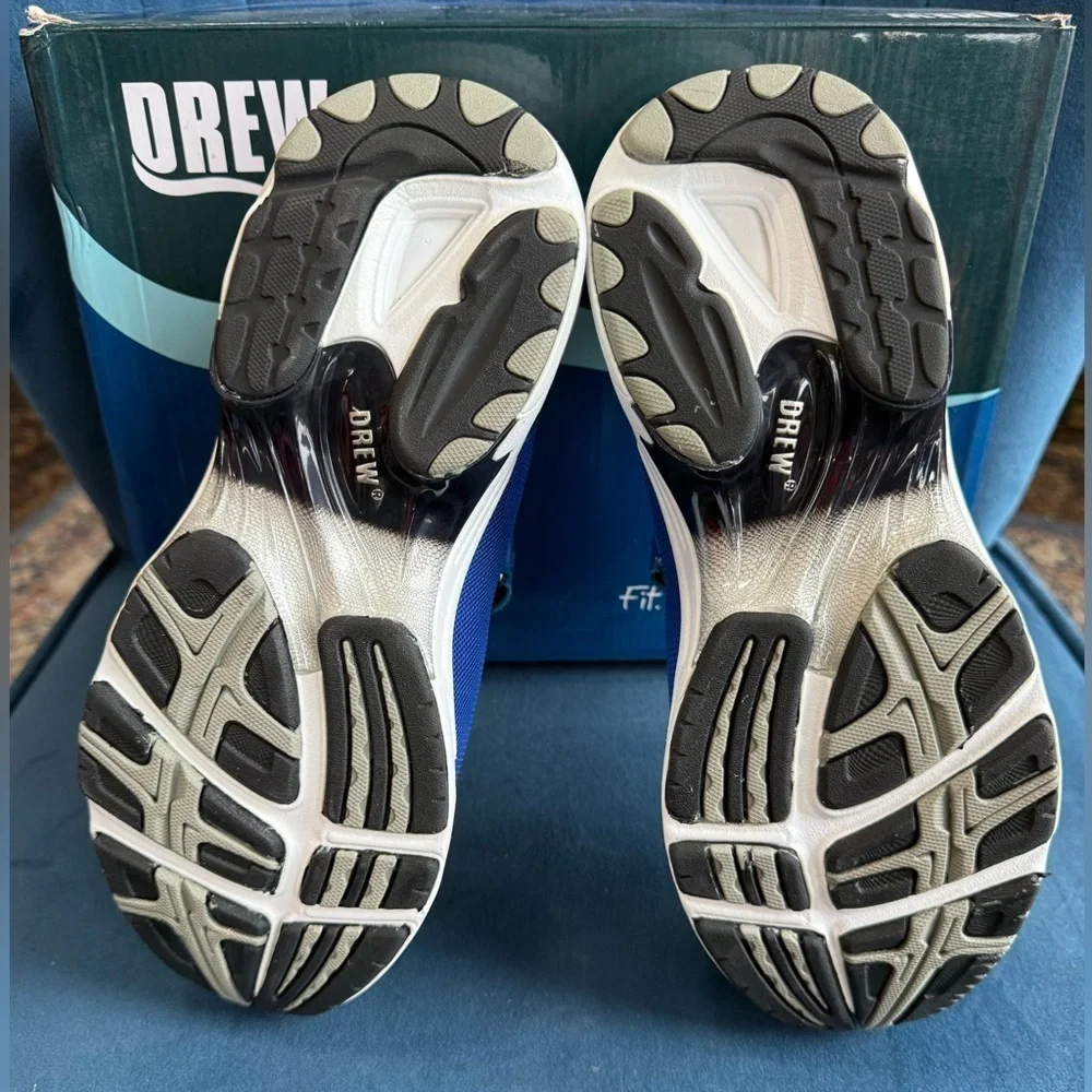 Drew Solo Mary Jane Shoes Blue 9W Wide Orthopedic Comfort Walking